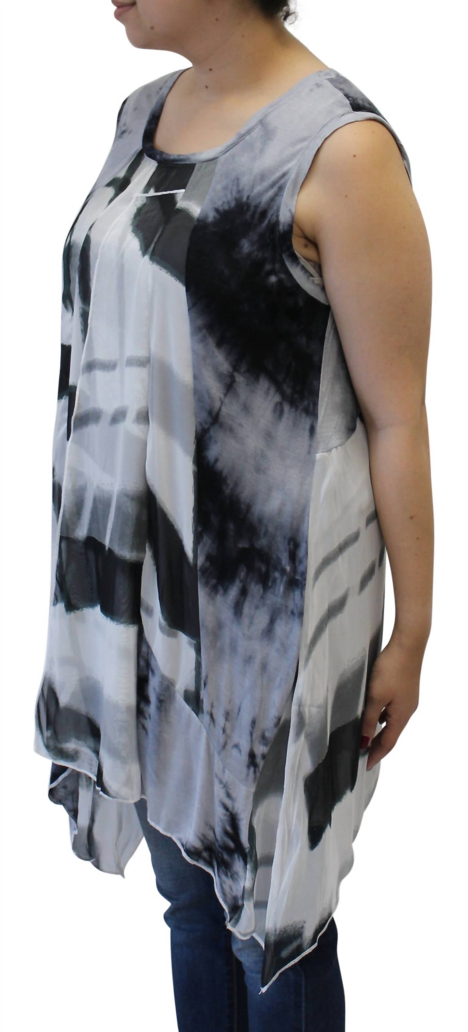 Lv Collection - Abstract Sleeveless Patchwork Top