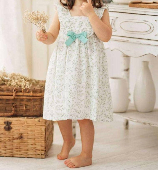 Minhon - Floral Ruffle Bow Dress