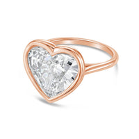 Diana M Jewels - 6.00 Ct Lab-grown Heart-cut Bezel Solitaire Diamond Ring