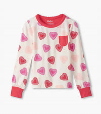 Hatley - Kids' Cut-out Hearts Bamboo Pajama Set