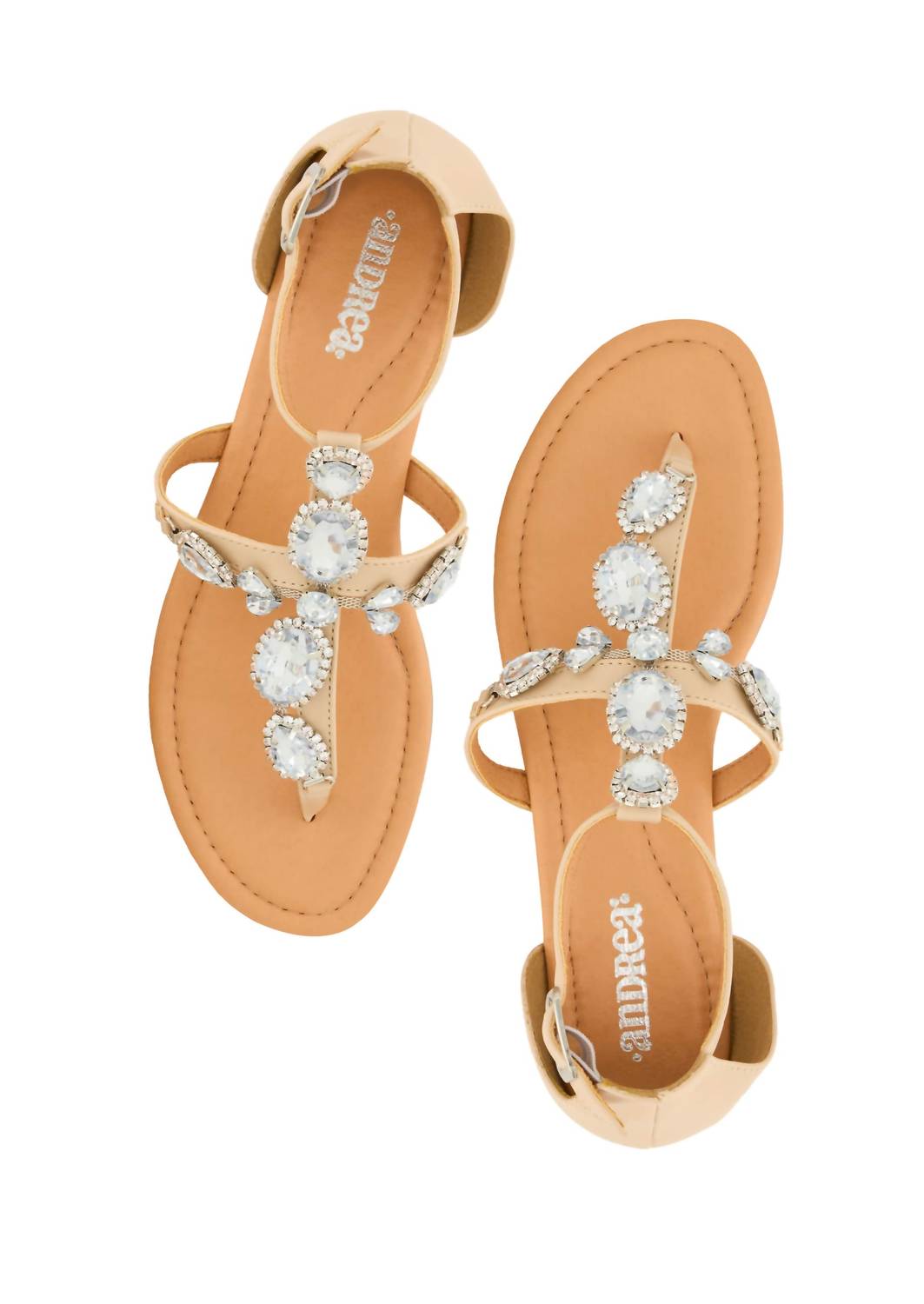 Andrea Women's Jewel Embellished Sandal in bone - women's sandal - view 4