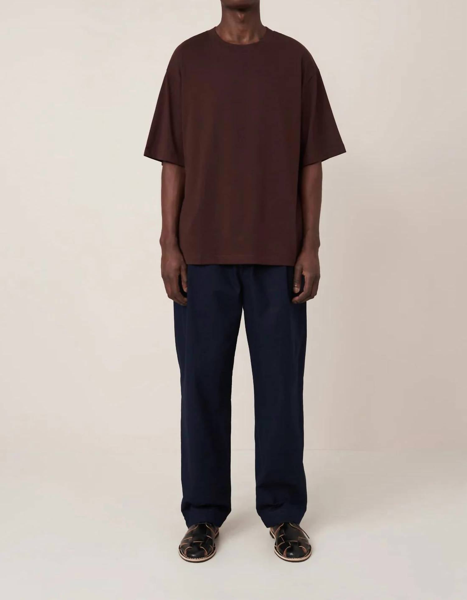 Kowtow Box Tee in mahogany - men's t-shirt