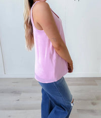 Naked Zebra - Ellie V-neck Tank With Accent Straps