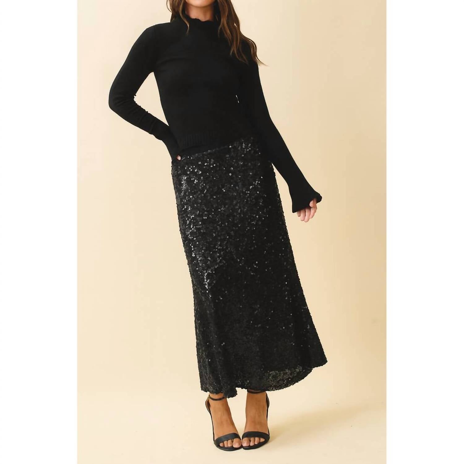 Aemi + Co - Women's Sequin Maxi Skirt