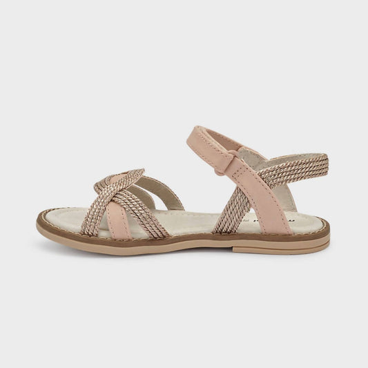 Mayoral - Girls' Metallic Braided Sandal