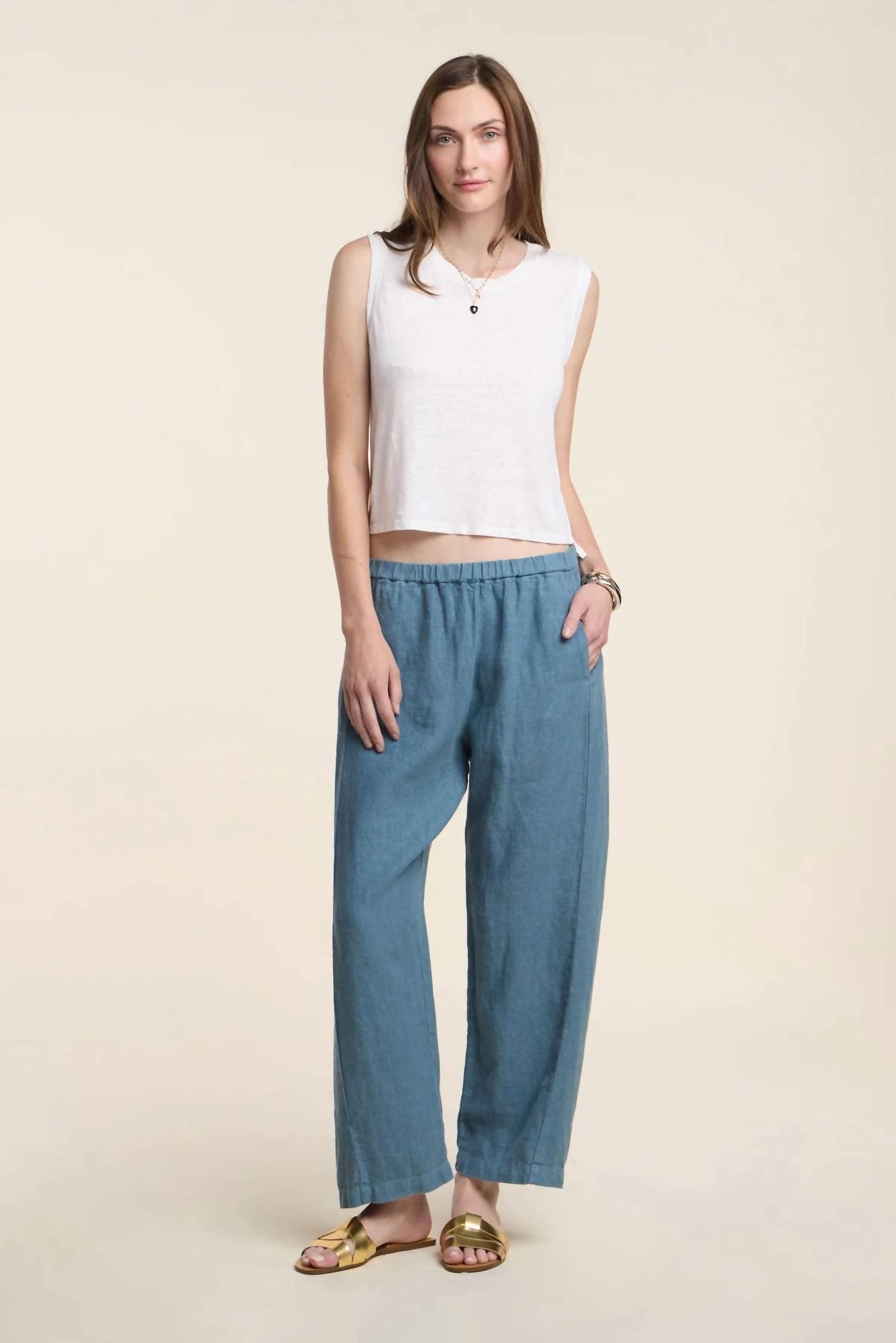 Velvet By Graham & Spencer - The Celine Linen Pant