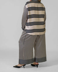 Never Fully Dressed - Mono Stripe Roz Shirt - Plus