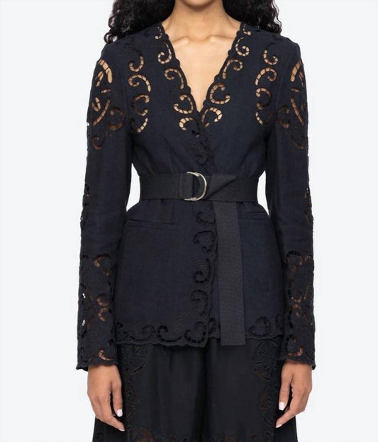 Sea - Dahlia Eyelet Detailed Blazer