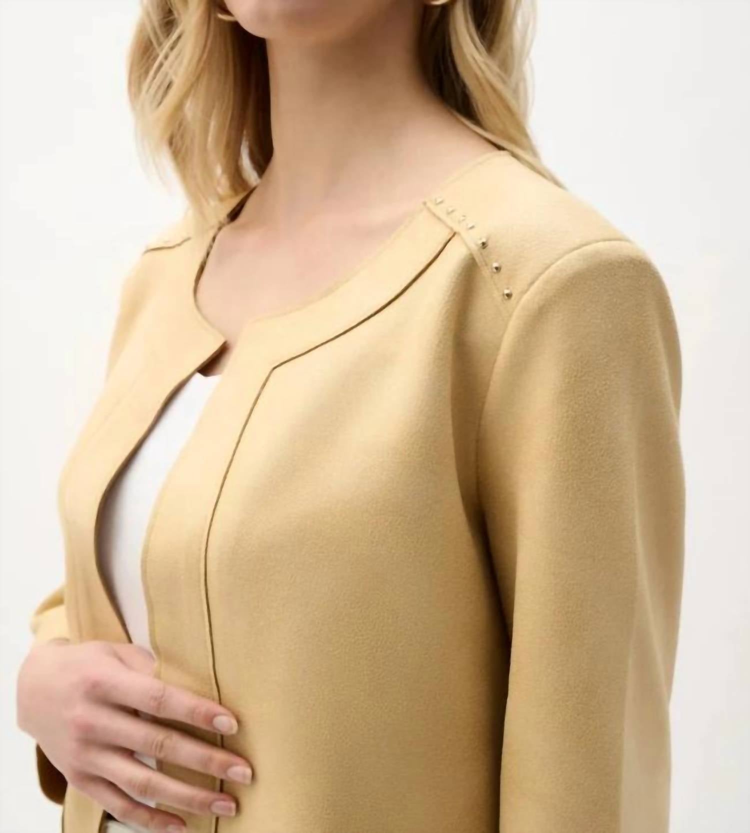 Joseph Ribkoff - Foiled Scuba Suede Jacket