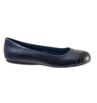 Softwalk Women's Napa Ballet Flats in navy - women's flats - detail view
