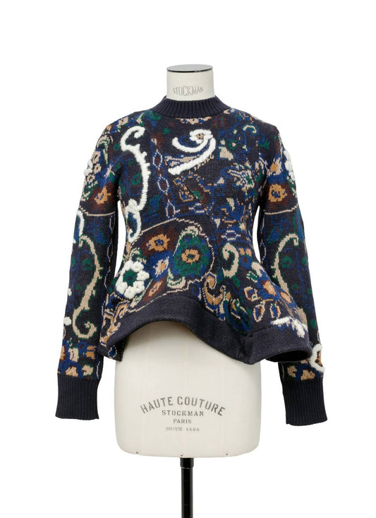 Sacai - Floral Jacquard Knit Pullover