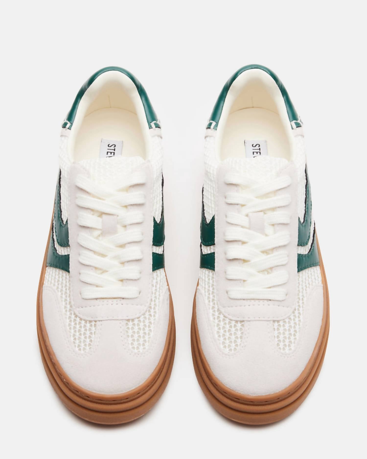 STEVE MADDEN Women's Dodge Sneaker Shoe in white green - women's sneaker - alternate view