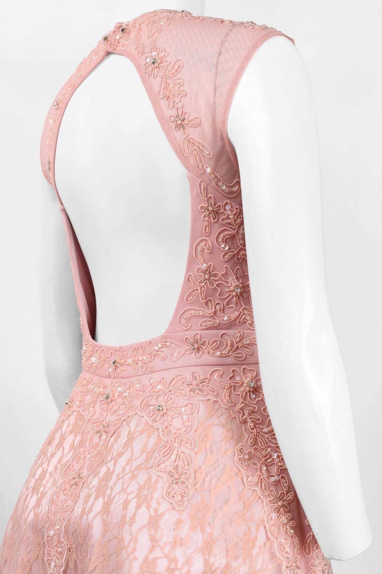 Sue Wong - Cutout Back Floral Party Dress