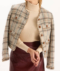 Tyler Boe Boucle Jacket in multi - women's jacket - alternate view