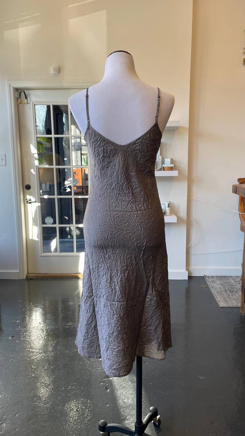 Brazeau Tricot - Women's Wrinkle Slip Midi Dress