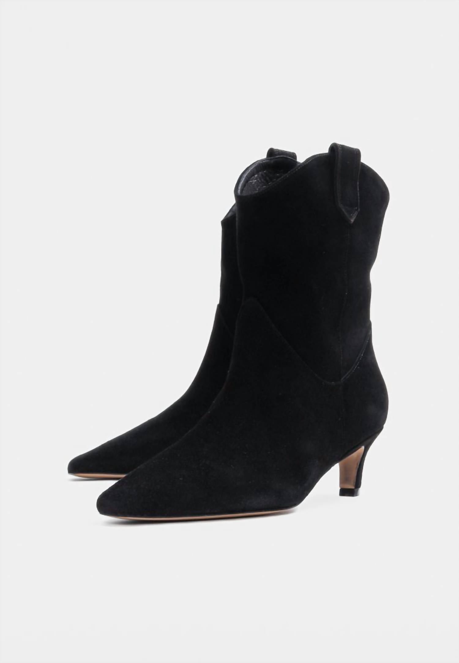 Bibi Lou Women's Cow Suede Boots in black - women's shoe - alternate view