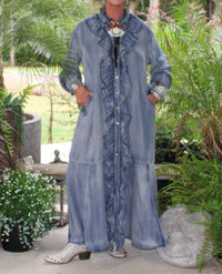 Jaded Gypsy - A Ruffle In Time Denim Dress