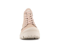 Palladium Women's Pallabase Leather Boots in nude dust - women's shoe - detail view