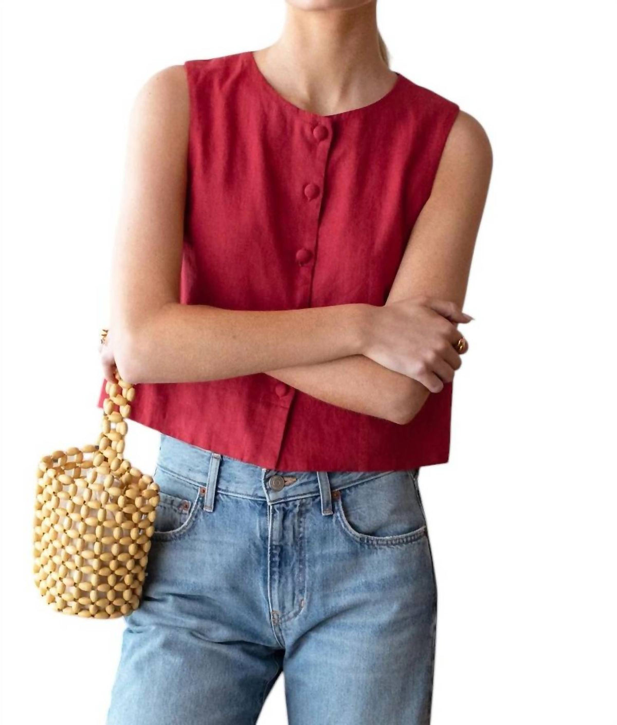 Emerson Fry - Button Front Wide Hem Top