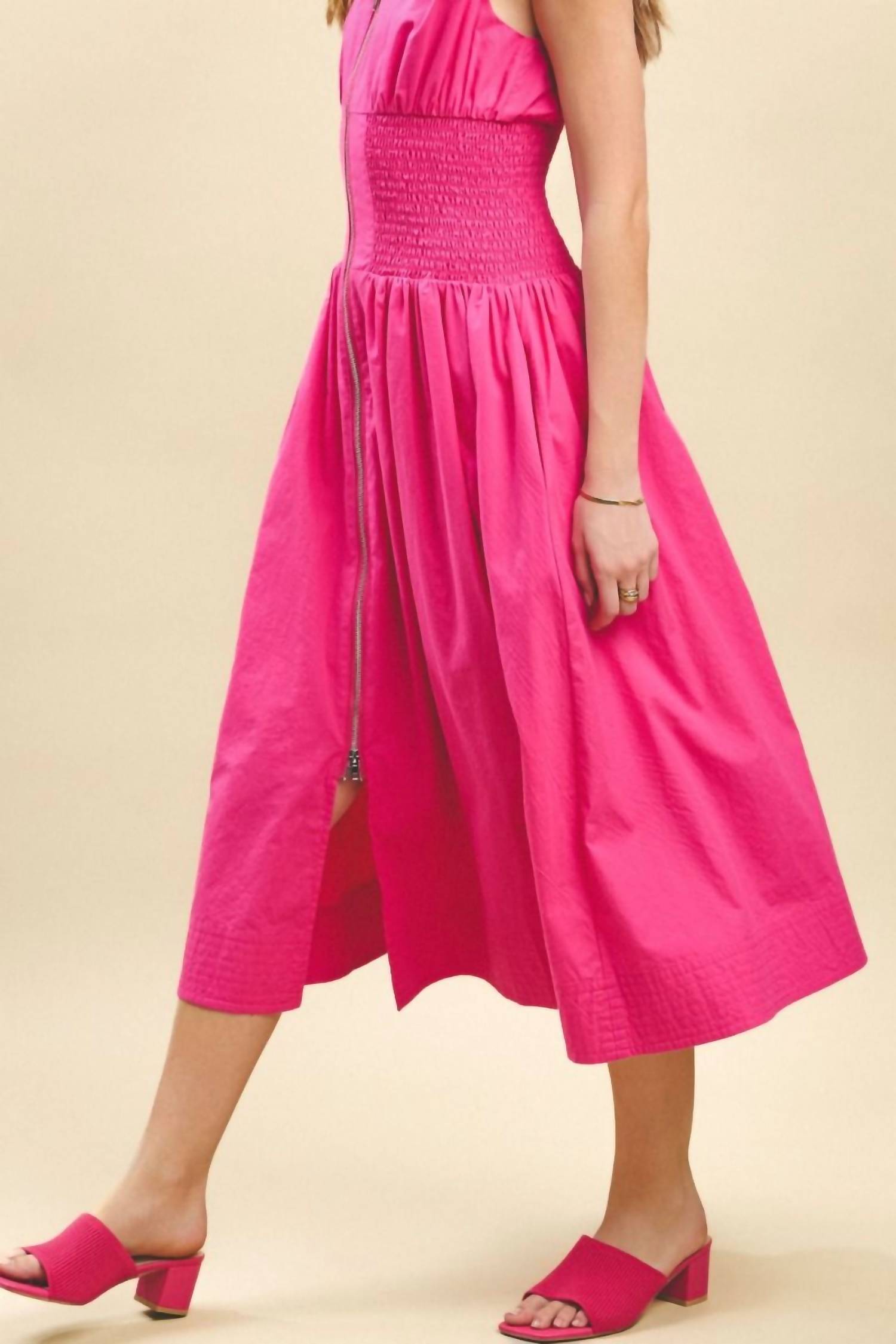 Tcec - Wyatt Zip Front Midi Dress