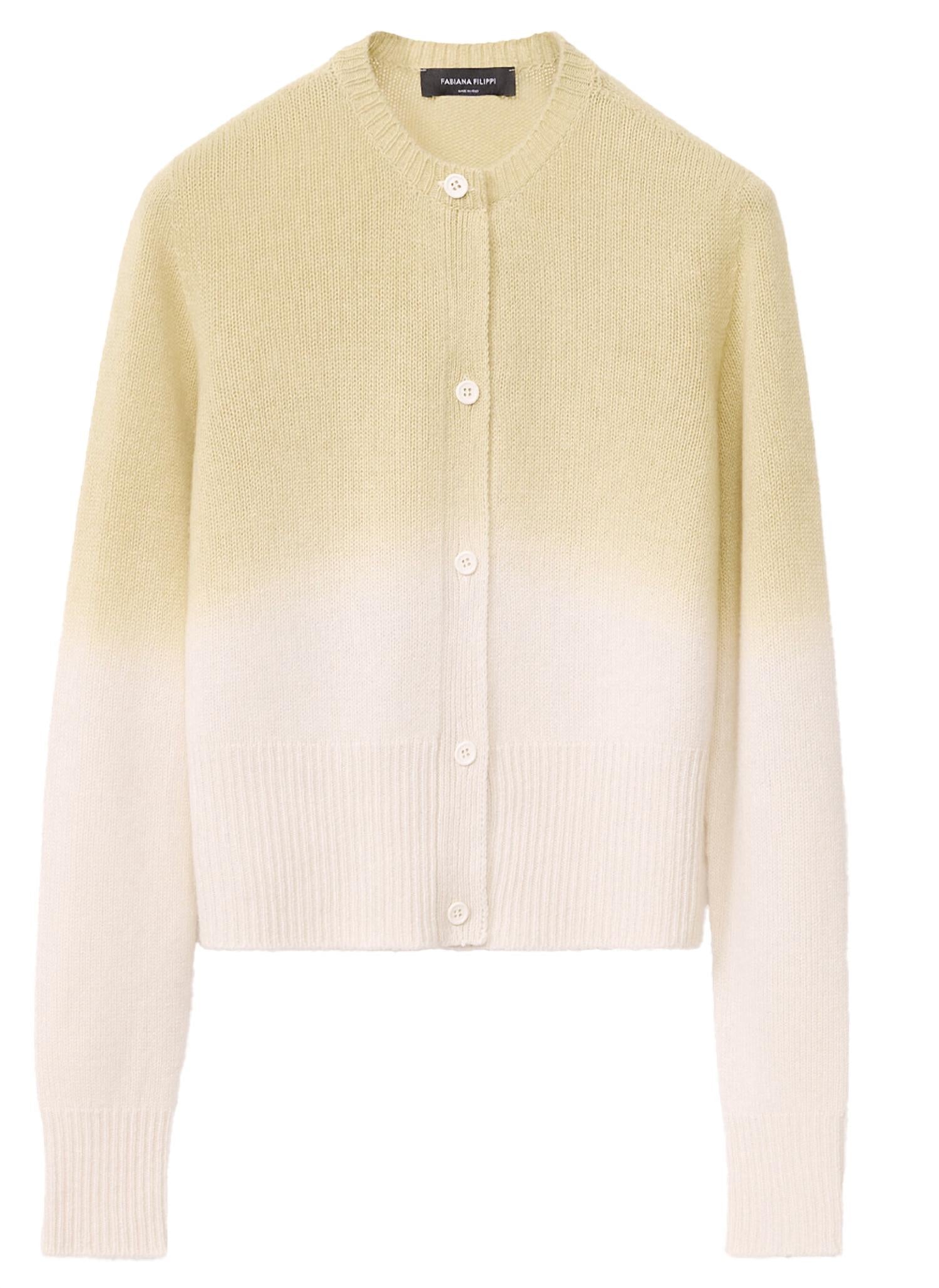Fabiana Filippi - Faded Ombre Slim Fit Cardigan And Vest Set