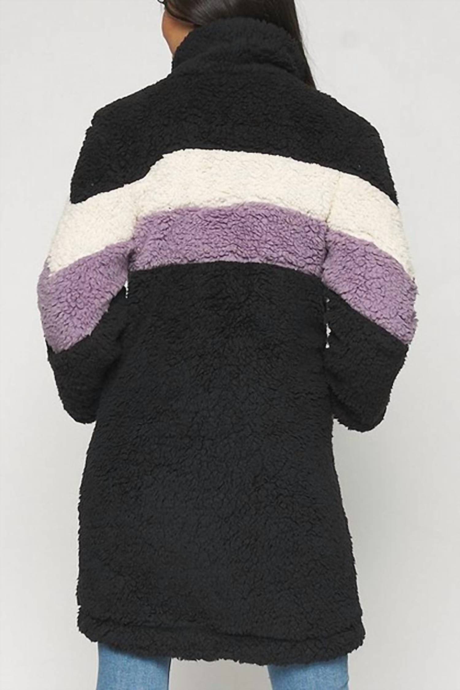 Love Tree - Sherpa Zipper Color Block