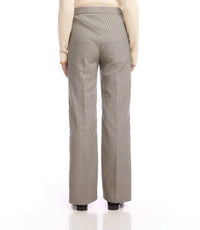 Karen Kane Straight Leg Trouser Pant in check - women's pants - alternate view