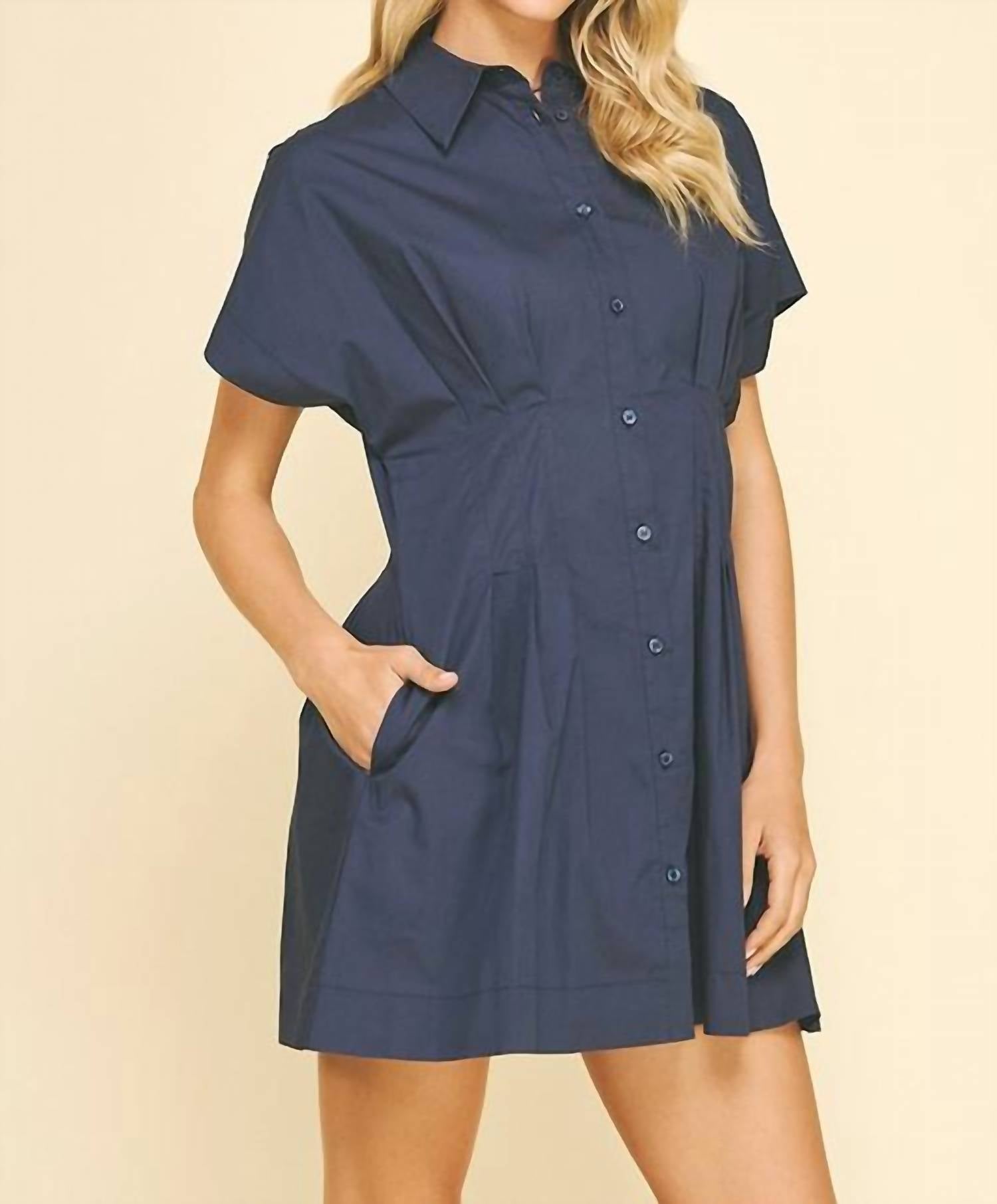 Pinch - Tucked Detail Dress