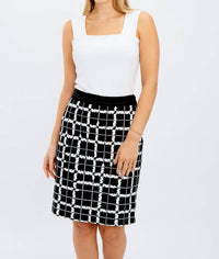 Frank Lyman - Two-tone Checkered Skirt