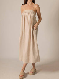 P.CILL Linen Maxi Dress in natural - women's dress - view 4