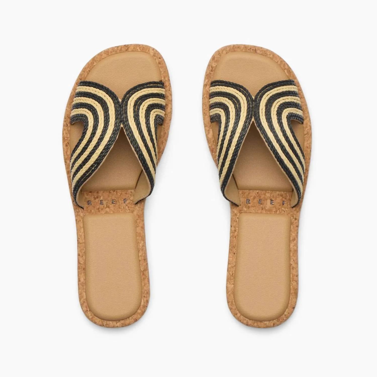 REEF Women's Willow Paisley Sandal in black white textile - women's sandal - view 5