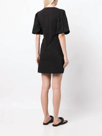 Cinq A Sept - Bette V-Neck Poplin Puff Sleeves Mini Dress
