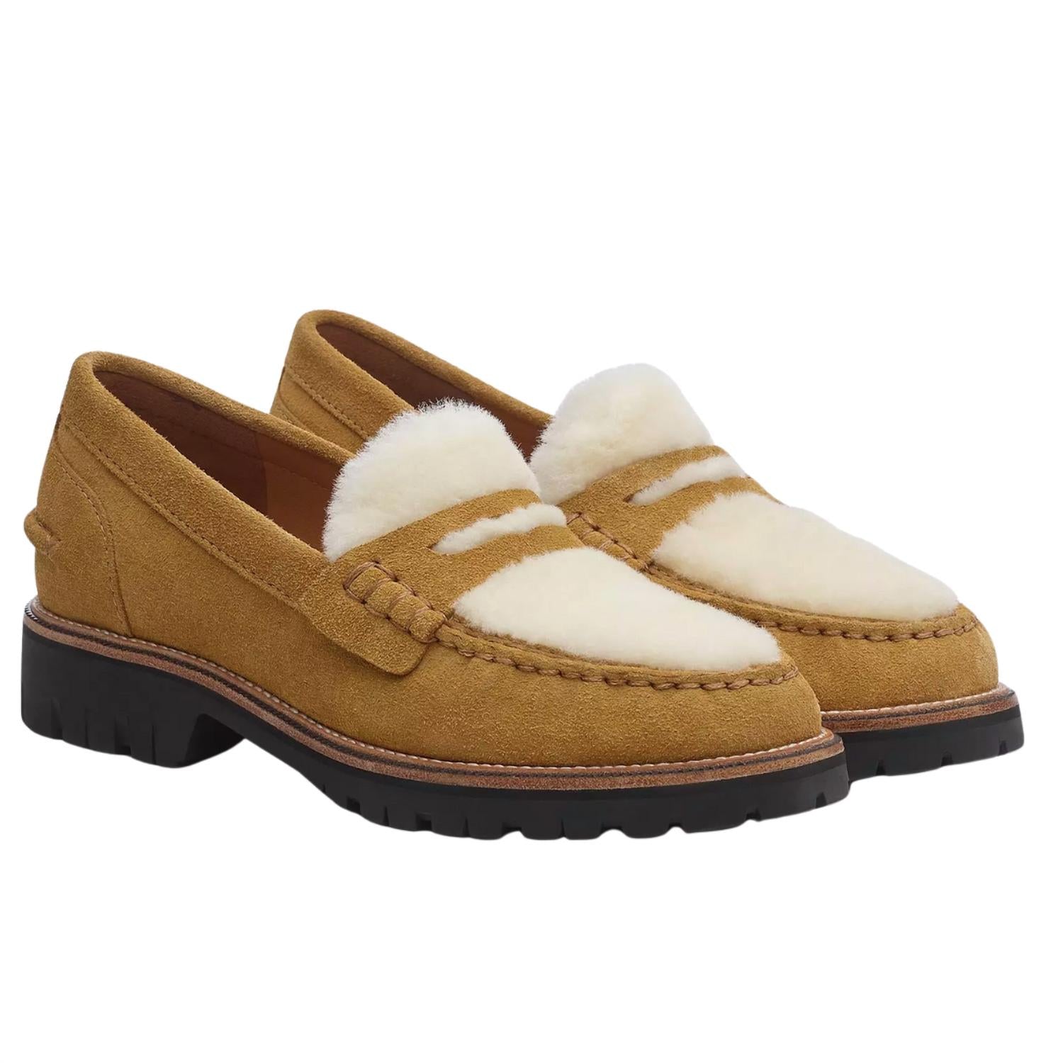 Rag & Bone - Women's Corey Suede Shearling Loafers