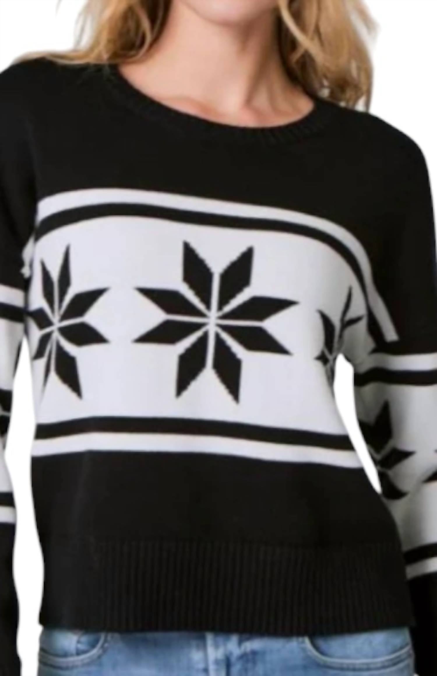 J. Society - Snowflake Crewneck Sweater