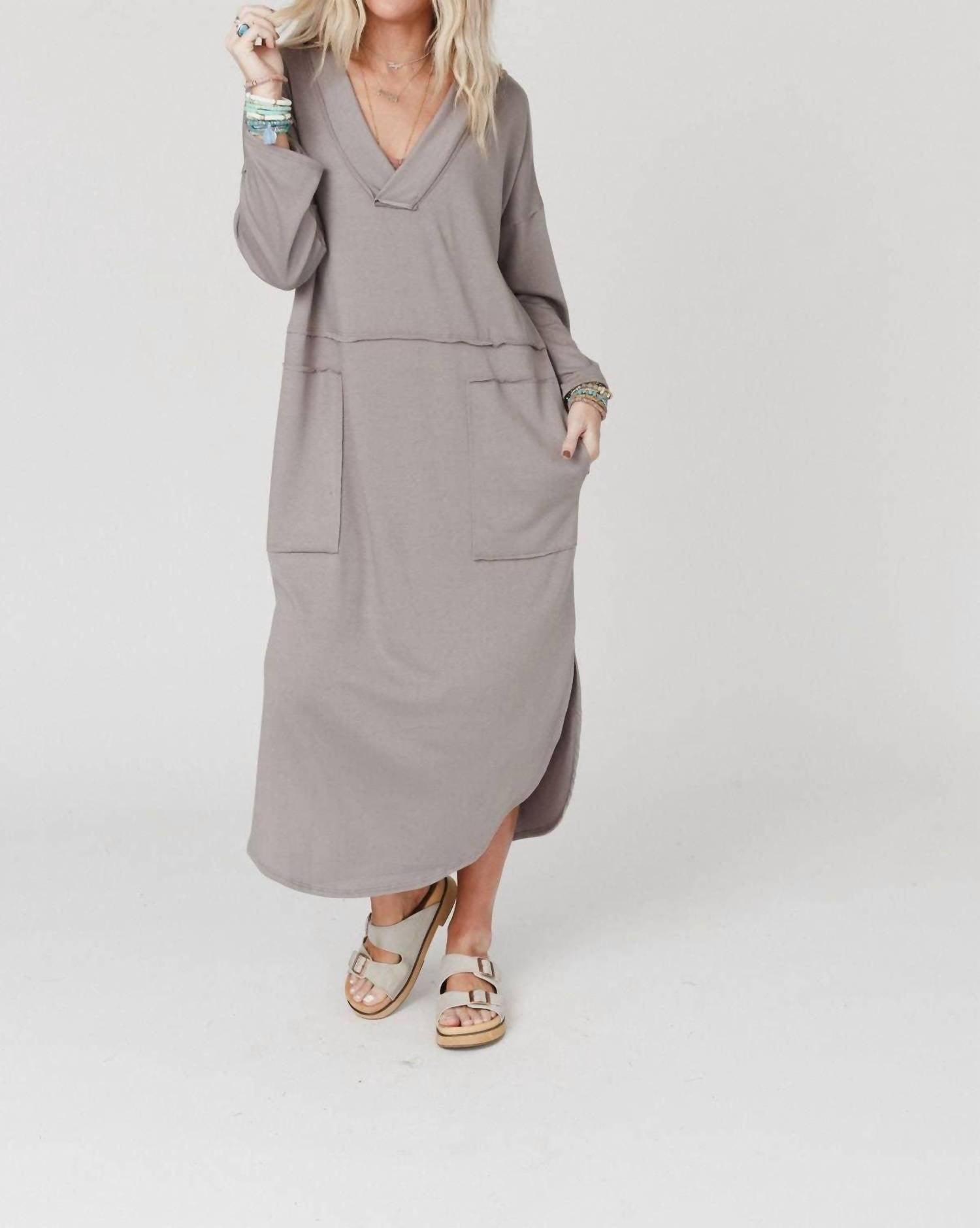 Three Bird Nest - Meadow Long Sleeve Slit Maxi Dress