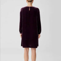 Eileen Fisher - Velvet Crew Neck Dress