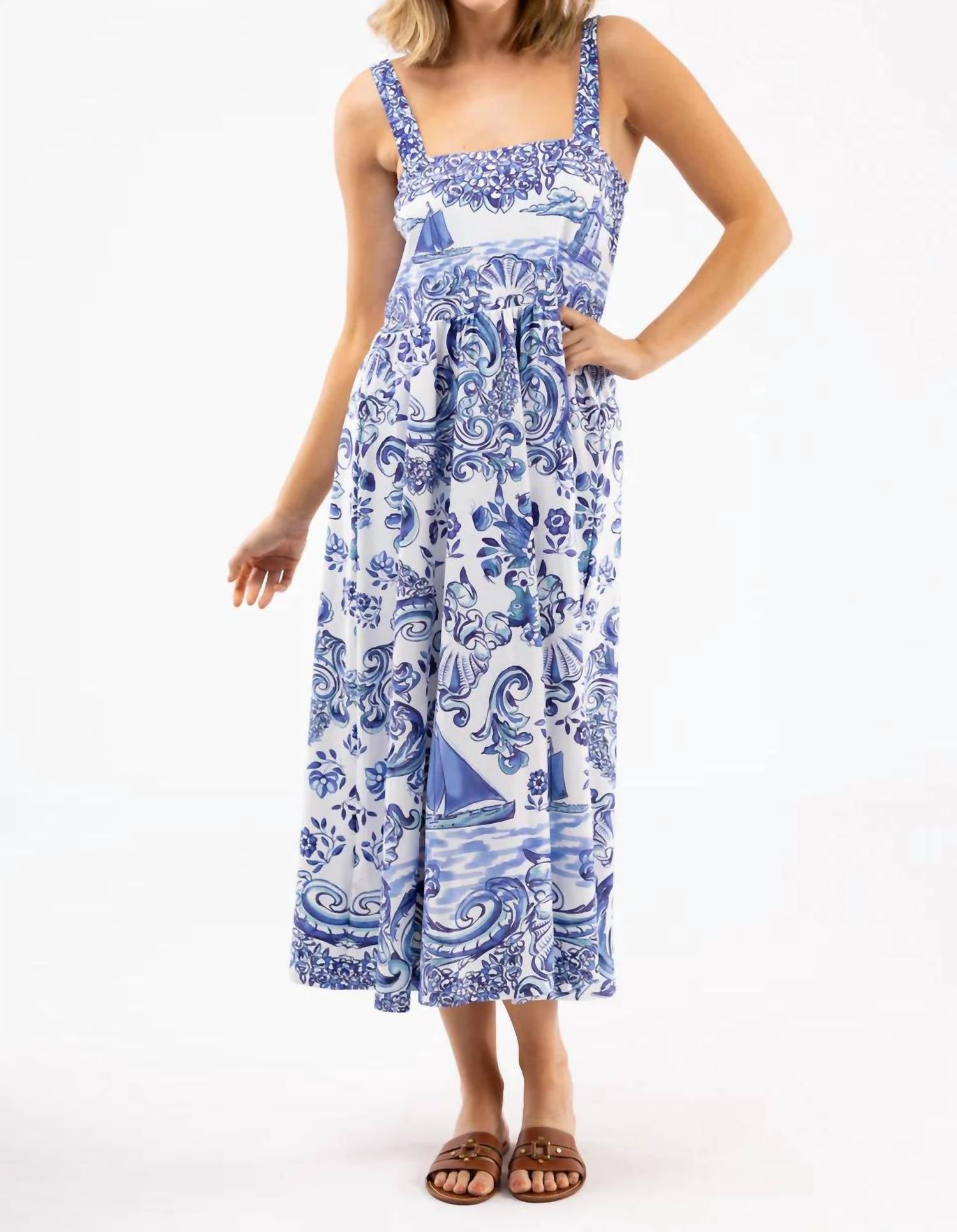 SMITH & QUINN Heather Midi Dress in port porcelain - women's dress