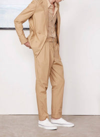 Officine Générale Leon Cotton Poplin Jacket in british khaki - men's jacket - detail view