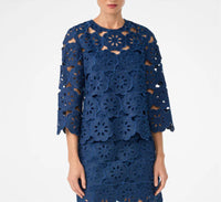 Trina Turk Kabosu Top in indgo - women's blouse