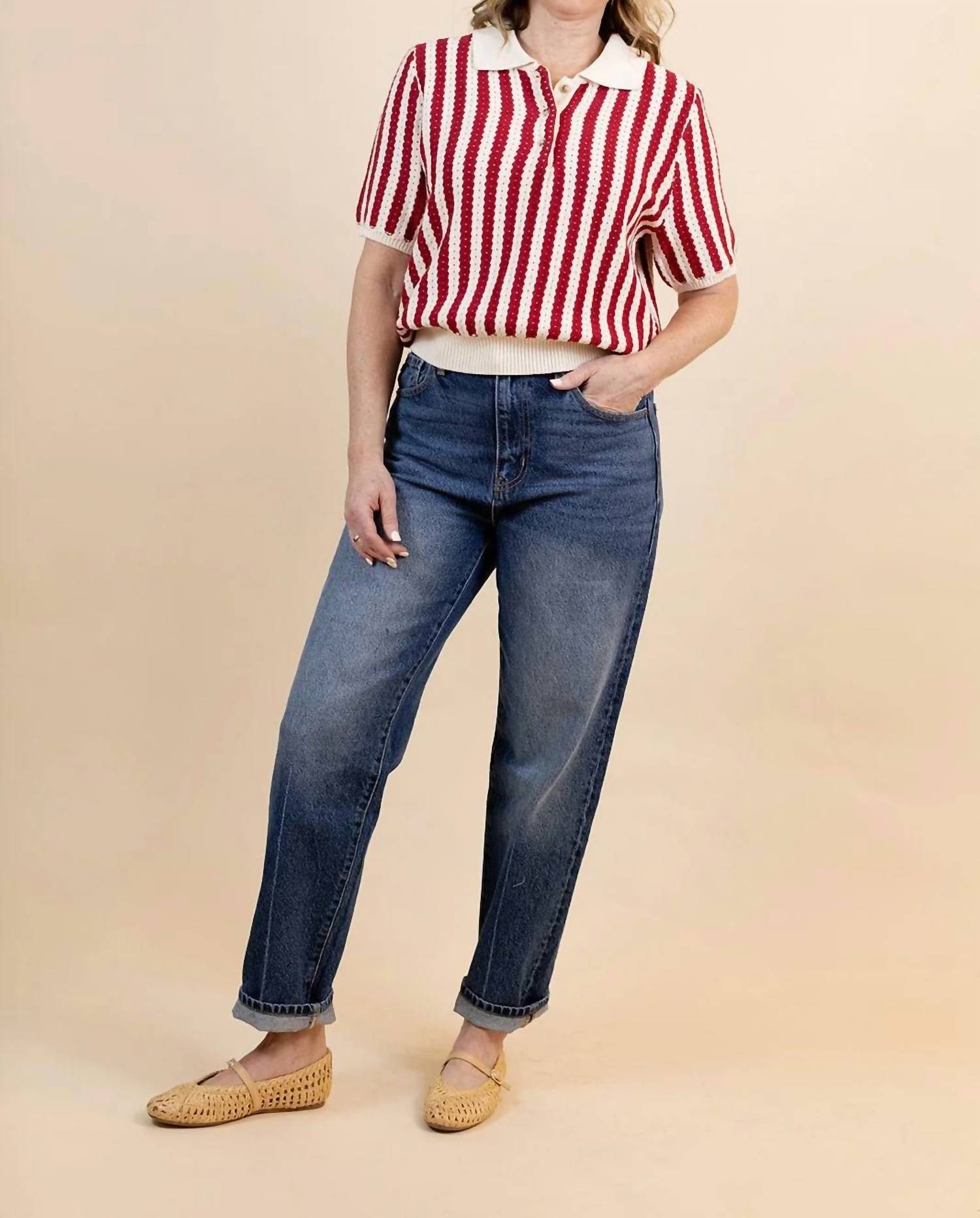 Polagram - Melina Stripe Knit Top