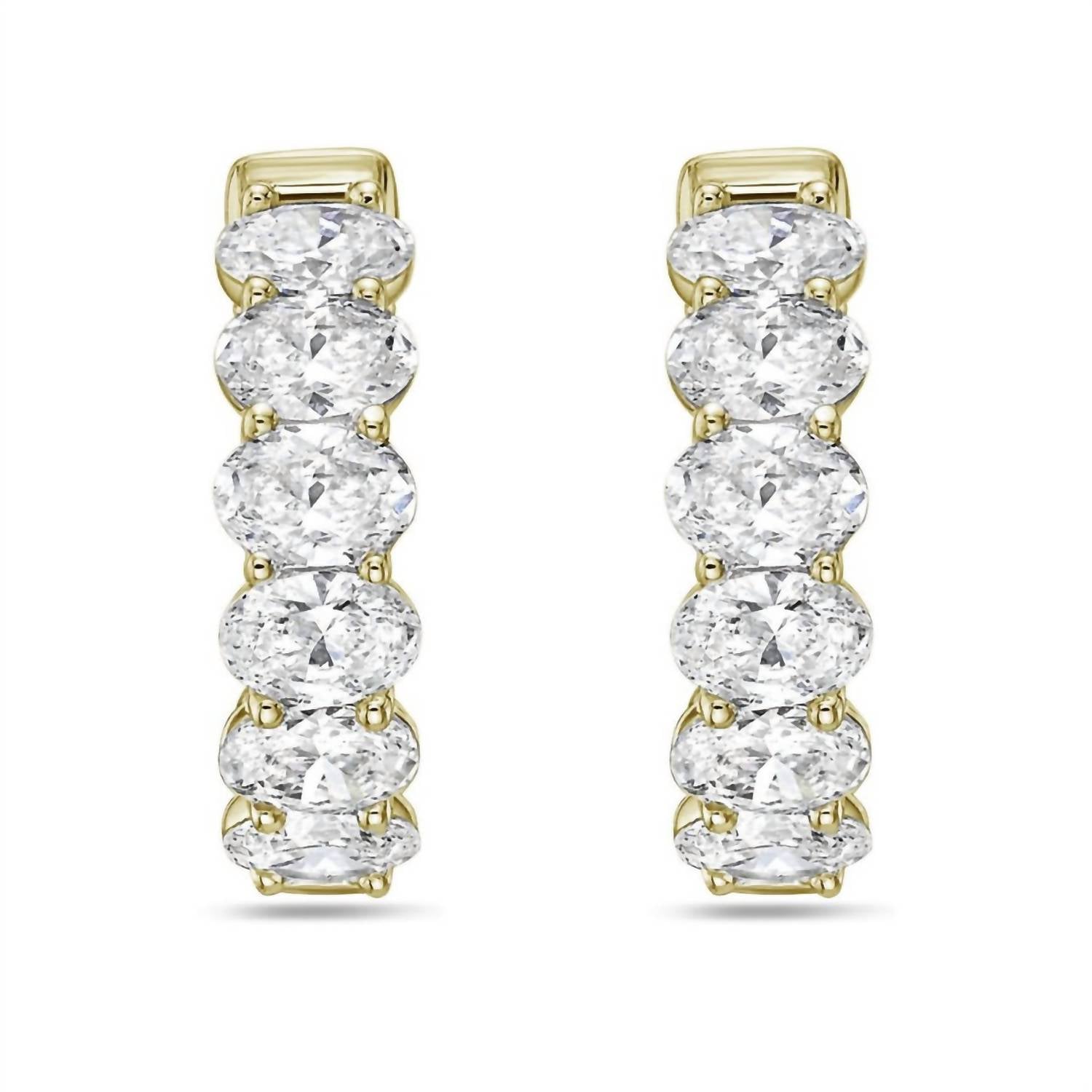 Diana M Jewels - Women's Oval Lab-grown Diamond Stud Earrings (2.22 Tcw) - Signature