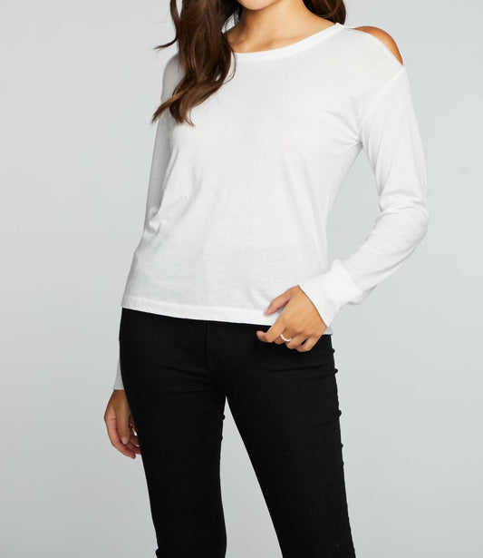 Chaser - Chaser Recycled Vintage Jersey Vented Long Sleeve Drop Shoulder Crew Neck