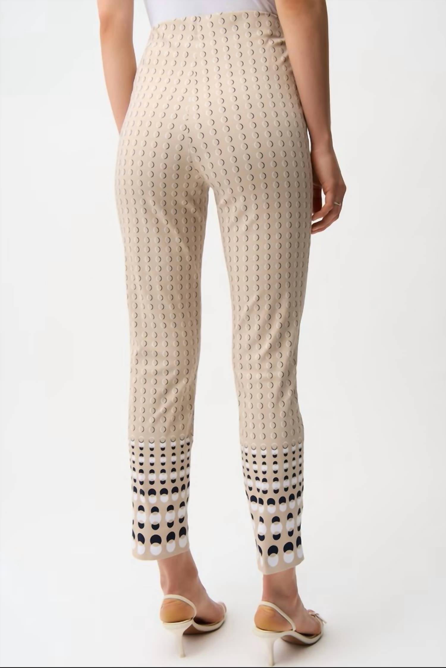 Joseph Ribkoff - Geometric Patterned Slim Trouser Pant