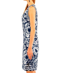 GRETCHEN SCOTT Flirt Flora Mini Dress in navy - women's dress - detail view