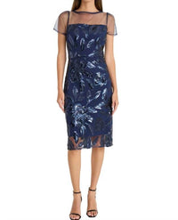 Maggy London - Leonelle Navy Floral Dress