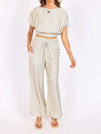 Sage The Label - Light A Spark Elastic Waist Crop Top