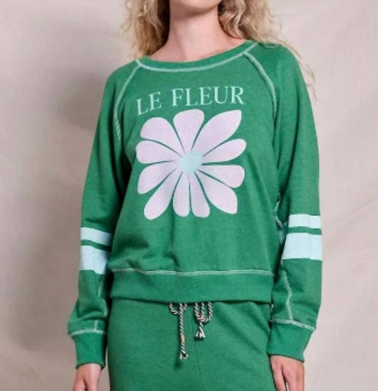 Sundry - RAGLAN SWEATSHIRT Le Fleur Green Garden