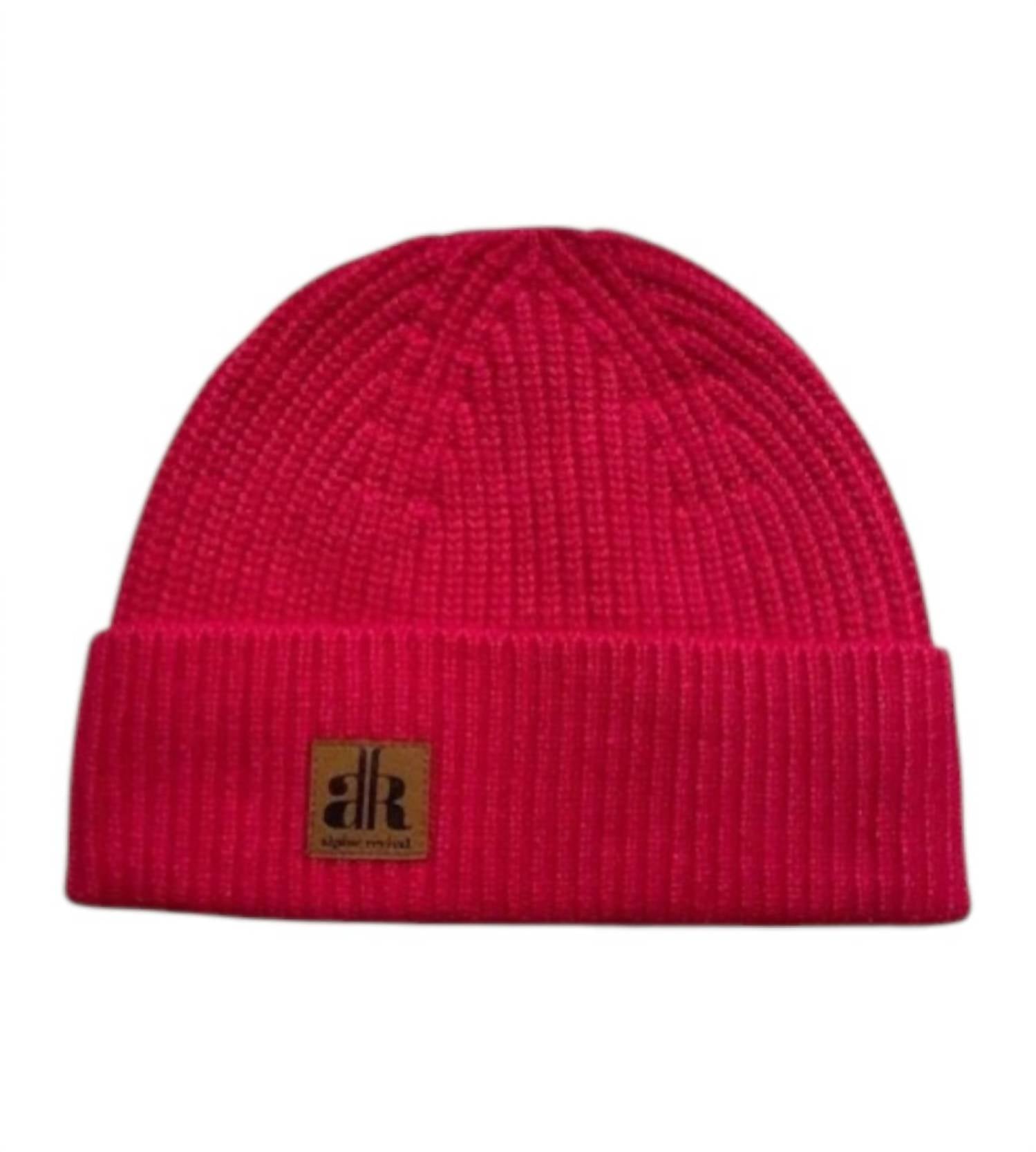 Alpine Revival Women's Cashmere Knit Beanie in pink - women's hat