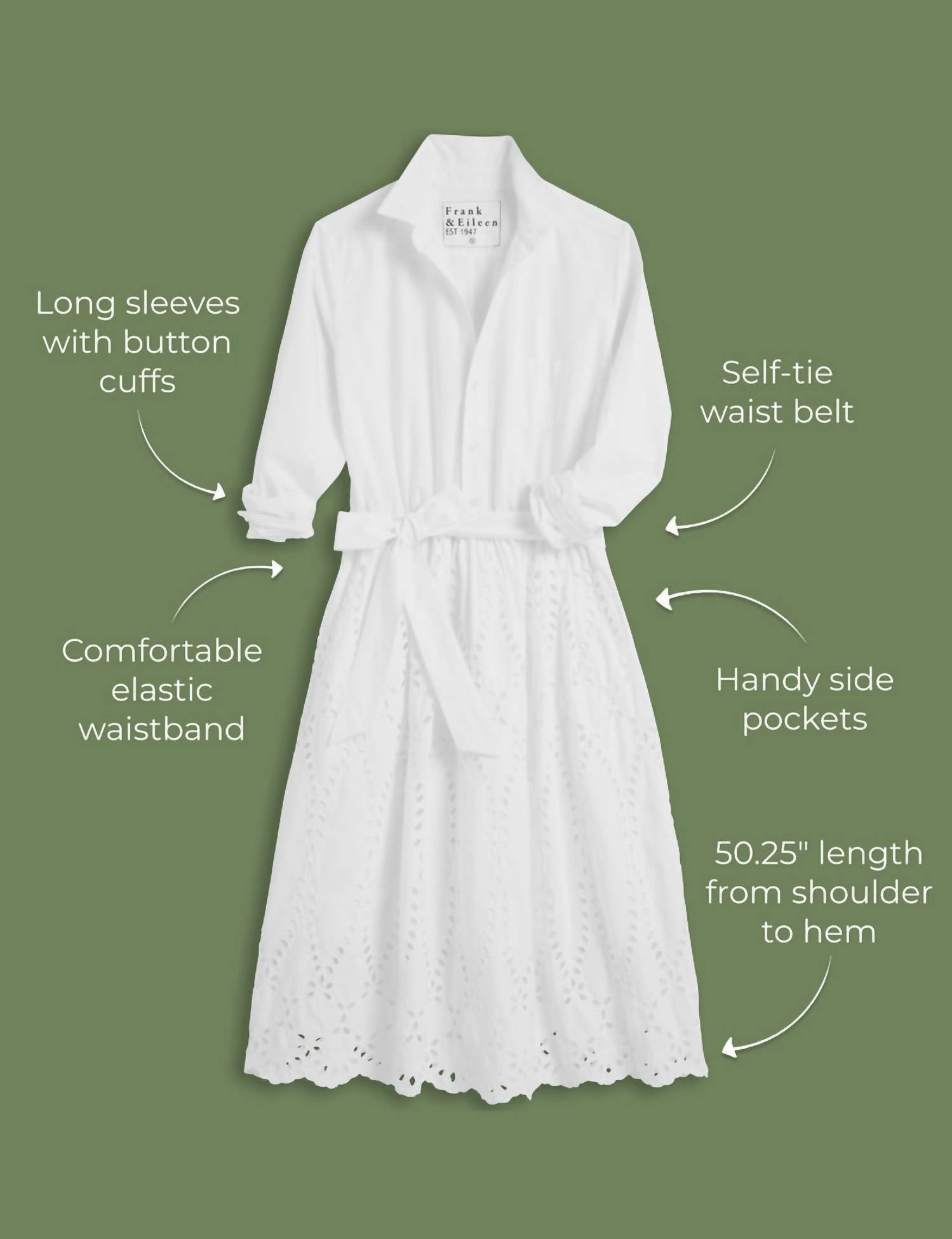 Frank & Eileen - Grace Midi Eyelet Dress