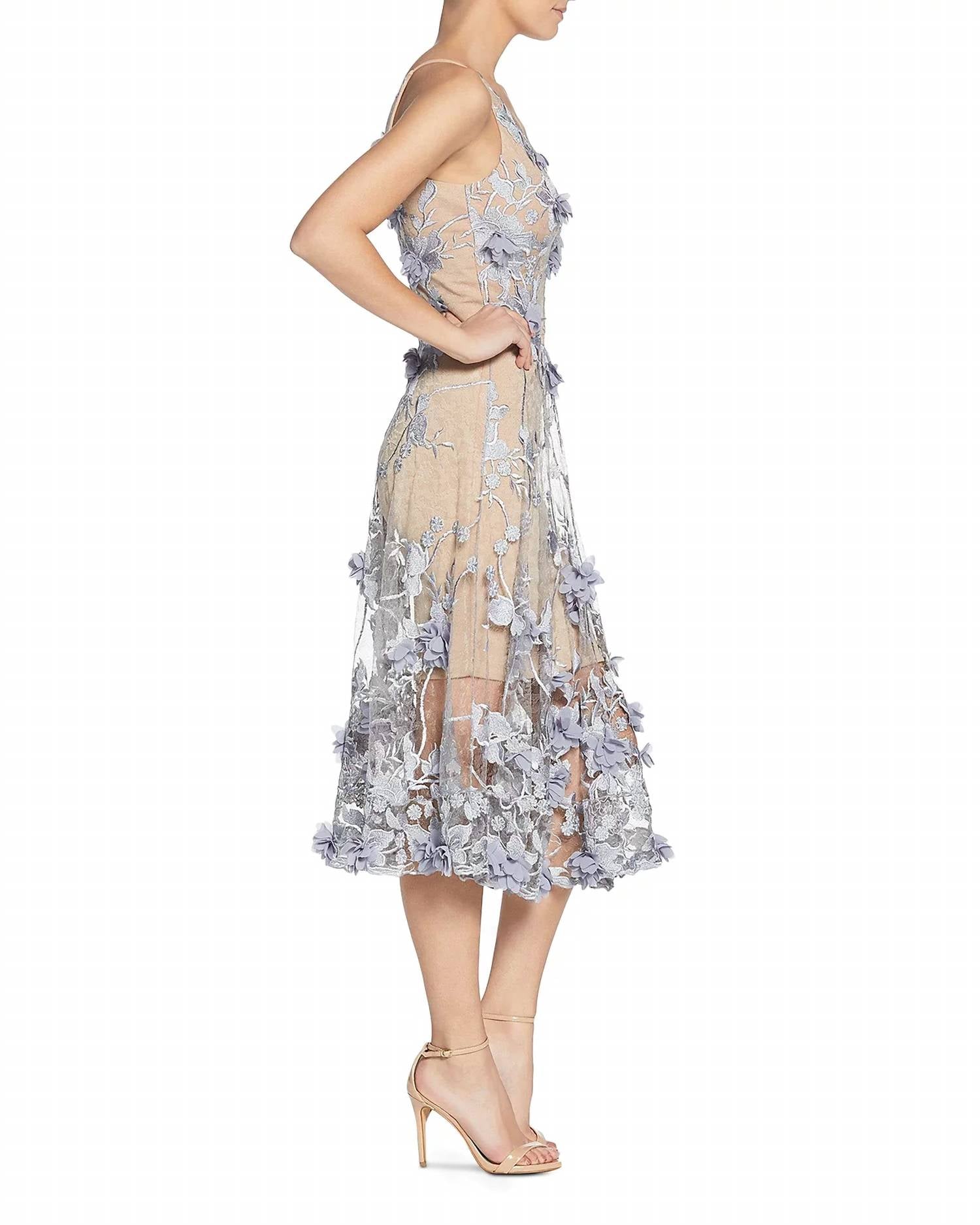 Dress The Population - Audrey Embroidered Fit & Flare Dress